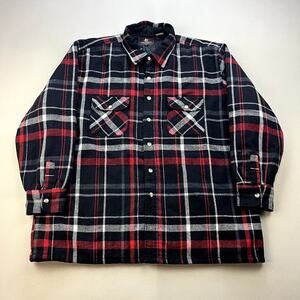 Vintage High Sierra Flannel Shirt Mens XL Black Plaid Insulated Wool Outdoor 90s